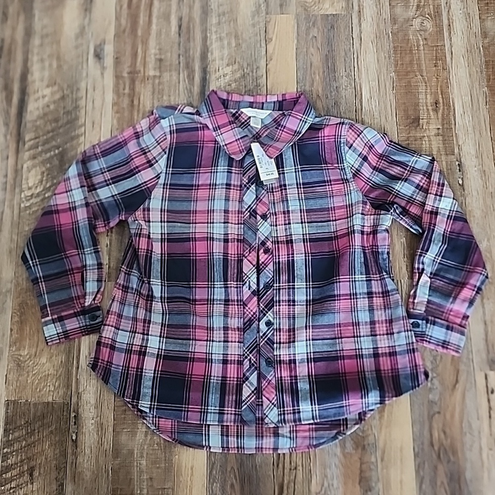 NWT Ladies Christopher & Banks Flannel Sz Petite Large